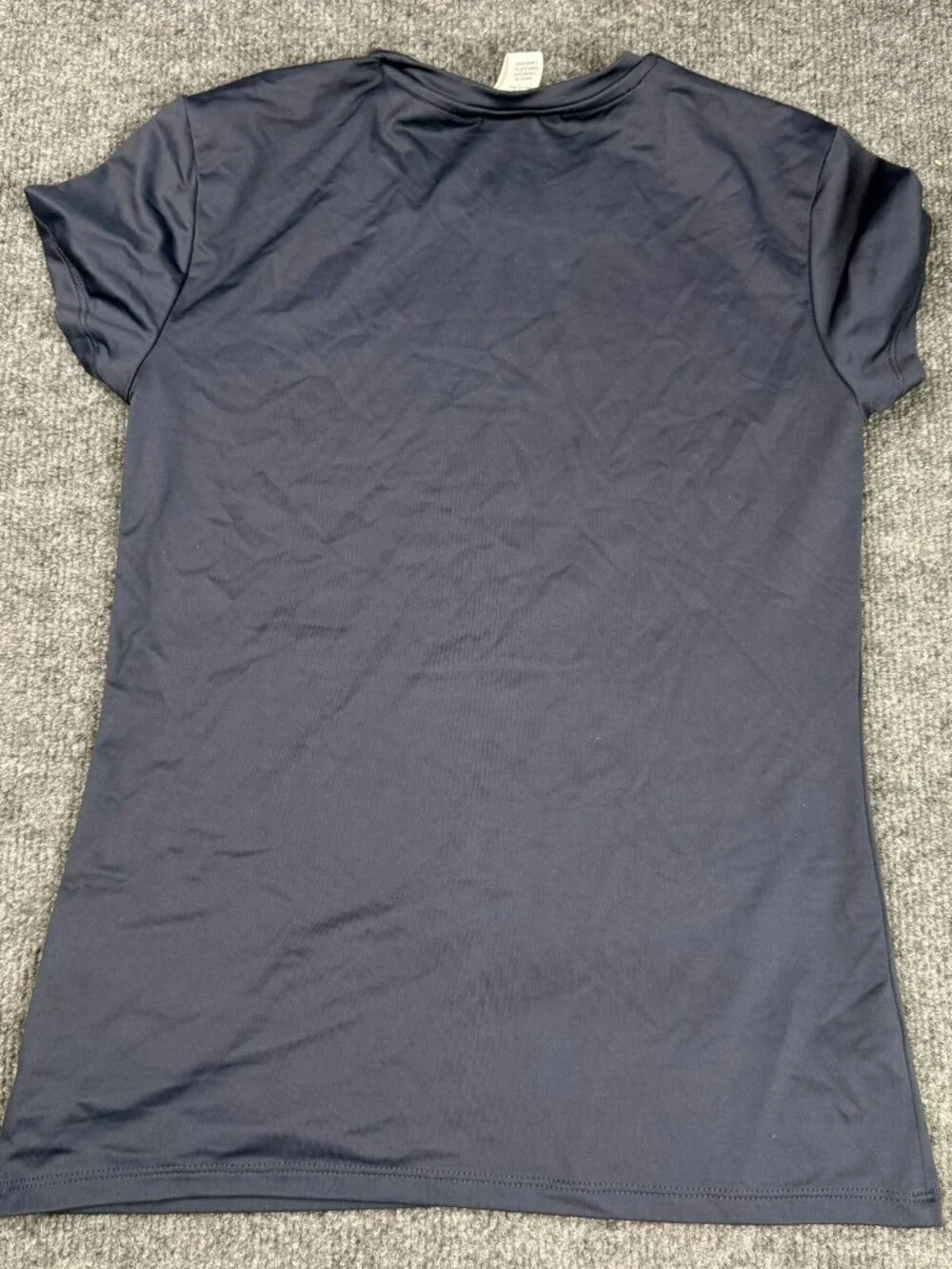 H&M Womens Shirt Size M Blue Short Sleeve Athletic Stretch Polyamide Top 16x24